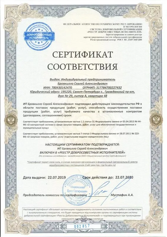 Реестр добросовестных исполнителей в Благовещенска